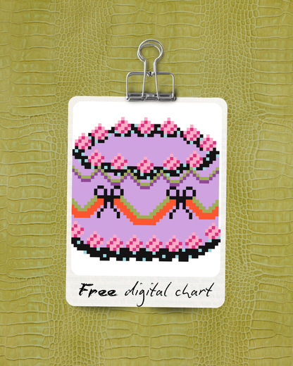 Halloween Cake Needlepoint Pattern | FREE PDF Download